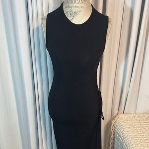 Theory Stylish Black Ruched Dress